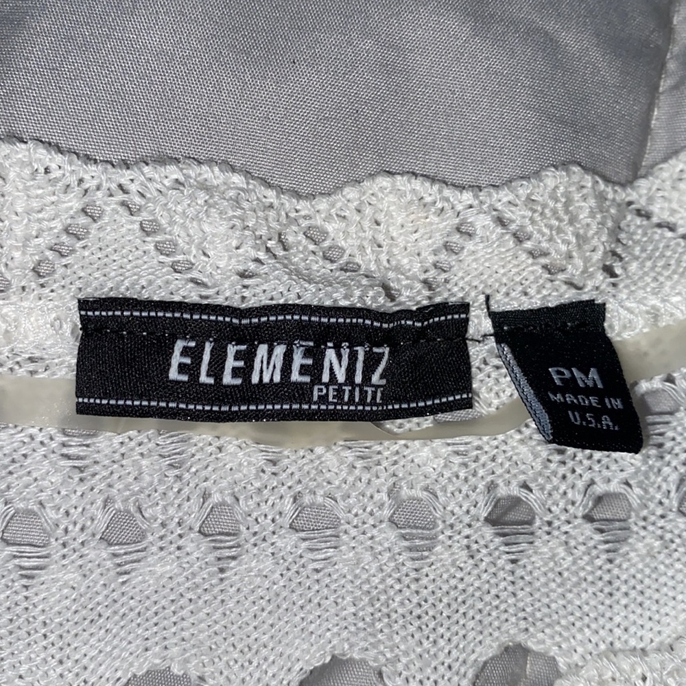 Elementz Sheer white sweater vest. Very lightweight size PM - Picture 10 of 14